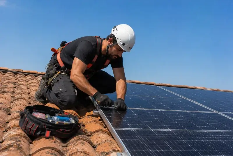 Maintenance et monitoring de panneaux solaires à Château-Thébaud